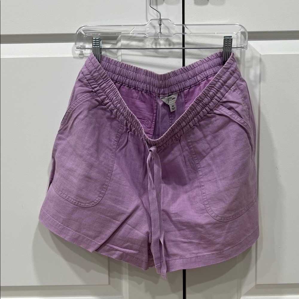 J. Crew Factory Lavender Linen Shorts